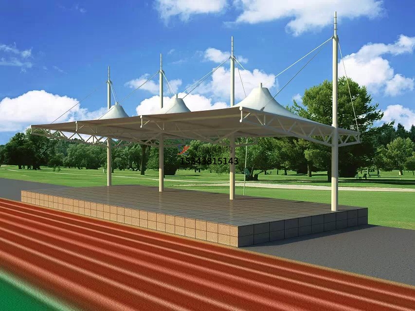 旬邑體育公園膜結構【看臺雨棚】門球場案例