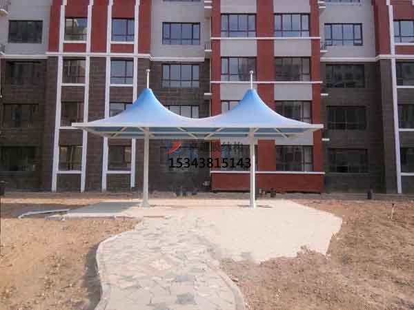 保定商業廣場<font color='red'>張拉膜結構</font>景觀棚/雨棚設計搭建